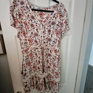 Knox Rose Red and Blue Floral Mini Dress